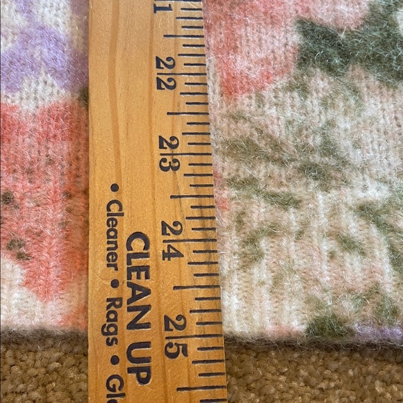 Joie Wool Mohair Floral Crew Neck Knit Sweater Pink Lilac Size LARGE - Picture 7 of 8